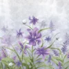 Papier peint en fleurs d'iris mauves