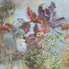 Florale Wandmalerei mit Feldblumen