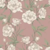 Tapeta duże beżowe piwonie 3 Tapeta w romantyczne peonie na tle w kolorze brudnego różu