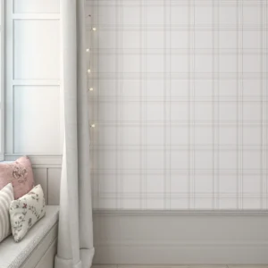 Checkered wallpaper for teen and little girls' room