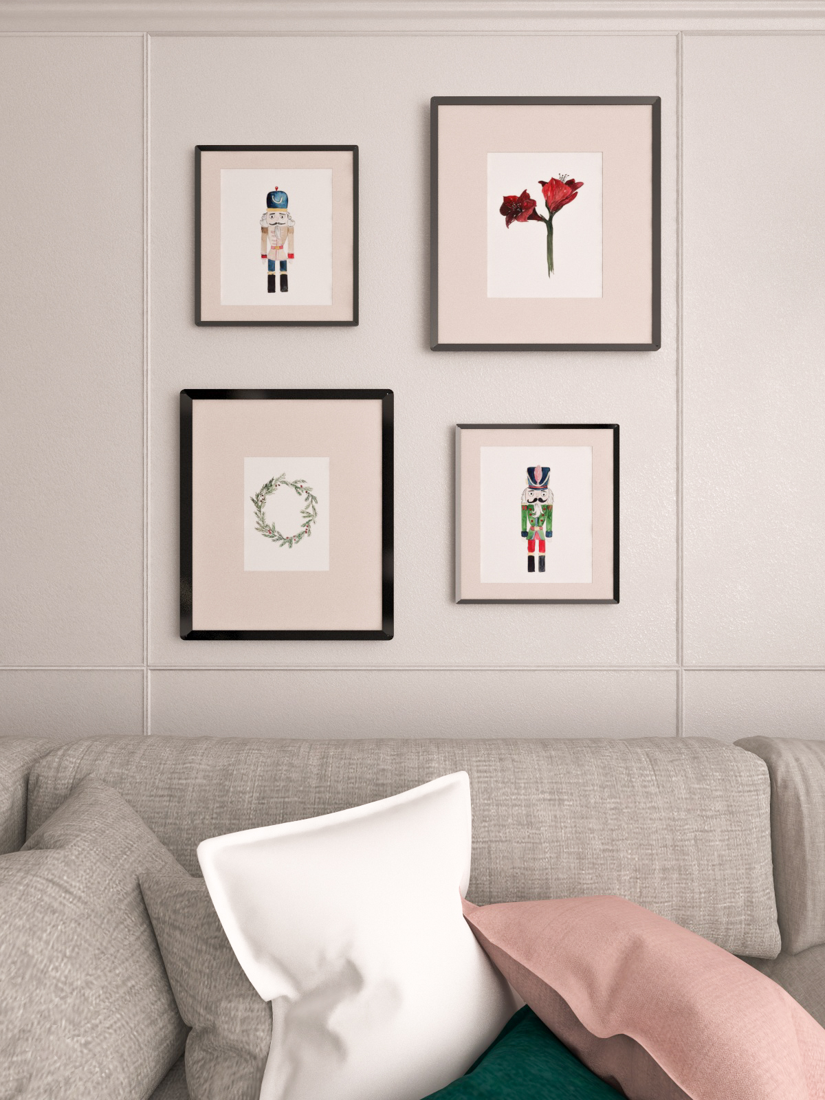 Najmodniejsze obrazy do salonu – jakie motywy i wzory są na topie w tym sezonie? 4 Plakaty z motywem świątecznym do salonu