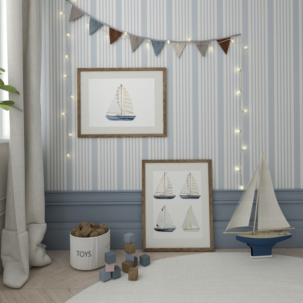 Najmodniejsze obrazy do salonu – jakie motywy i wzory są na topie w tym sezonie? 2 Marynistyczne plakaty do salonu