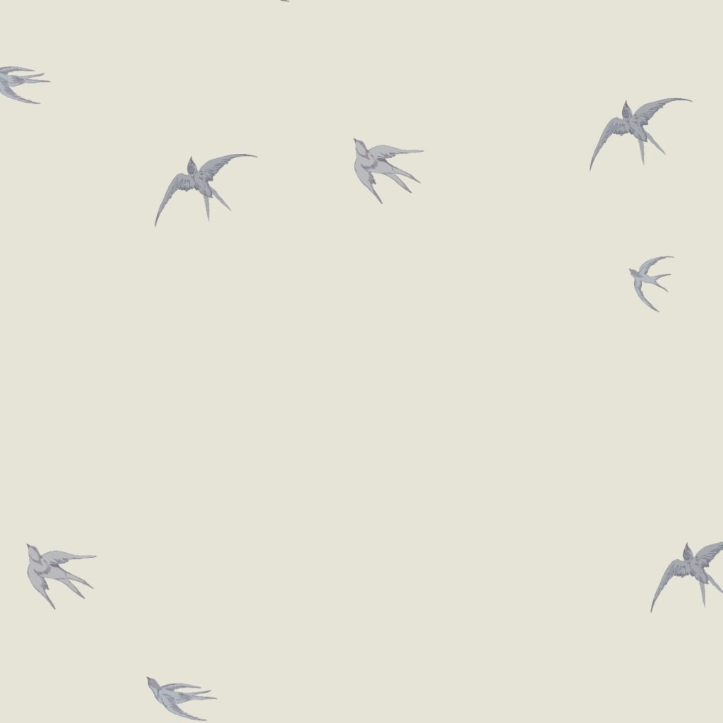 Wallpaper in blue birds for a boy's room