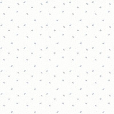 Wallpaper blue small leaves for bedroom