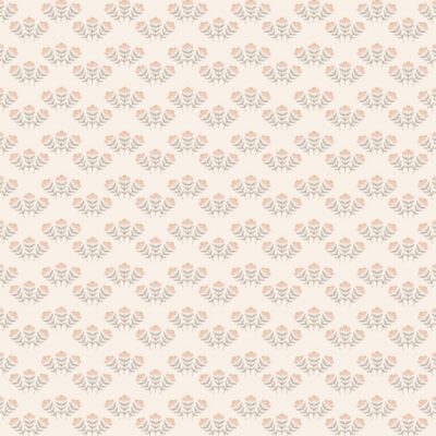 Wallpaper salmon daisies on a light background