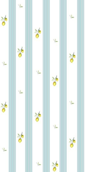 Tapeta cytryny i paski - w rolce