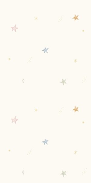 Tapeta w kolorowe rysowane gwiazki w rolce