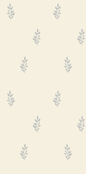 Tapeta w małe błękitne listki