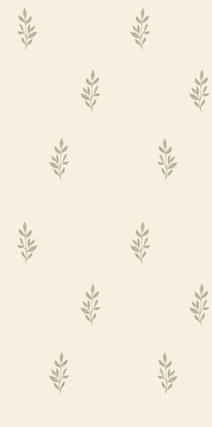 Tapeta w małe zielone gałazki w rolce