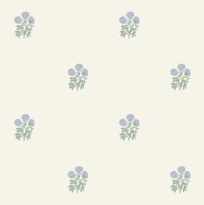 Wallpaper in blue flowers