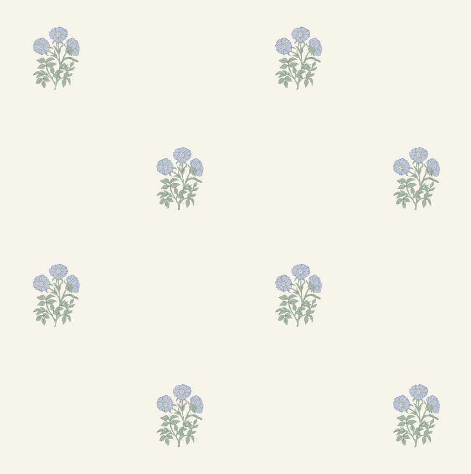 Tapeta w drobne błękitne kwiatki w rolce 2 Tapeta w błękitne kwiatuszki