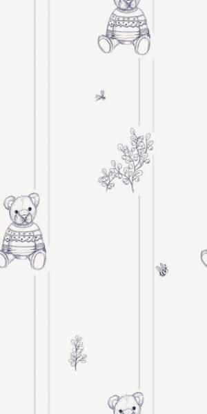 Tapeta miś hubert linearnie - w rolce