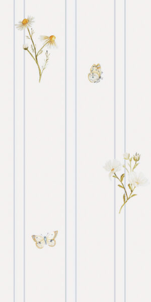 Tapeta rumianki polne kwiaty - w rolce