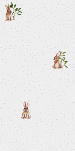 Tapeta króliczki i kropki - w rolce