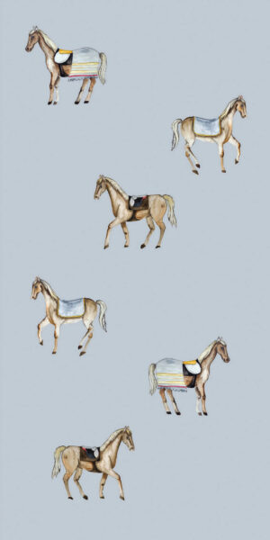 Tapeta konie błękit - w rolce