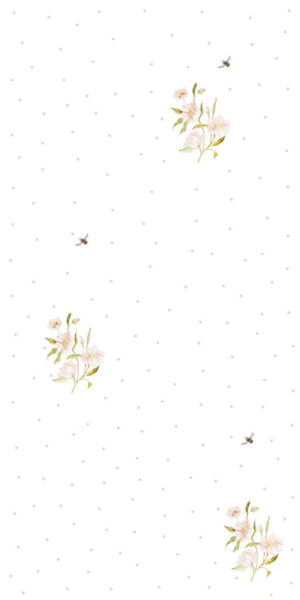 Tapeta kwiaty i pszczoły - w rolce