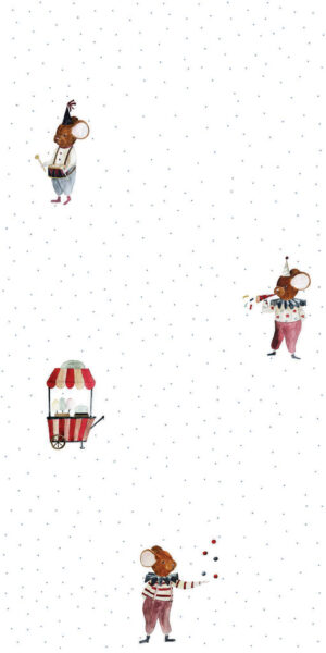 Tapeta cyrk i kropki - w rolce