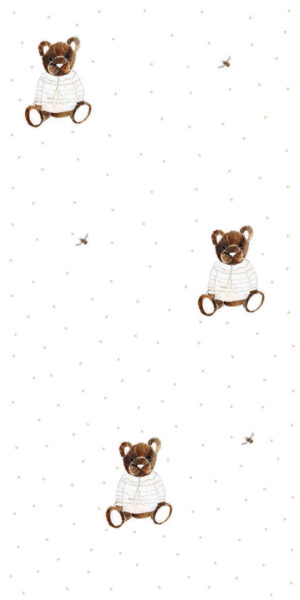 Tapeta misia Alinka i pszczółki - w rolce