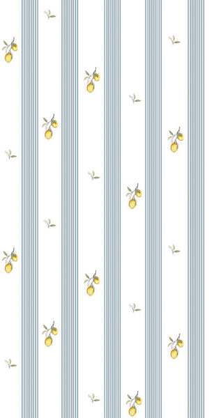 Tapeta cytryny i paski - w rolce