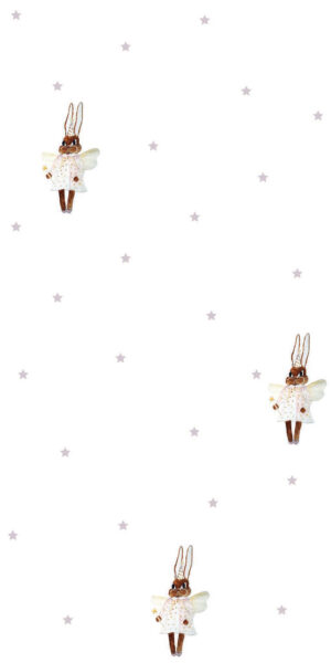 Tapeta króliczka i drobne gwiazdki - w rolce