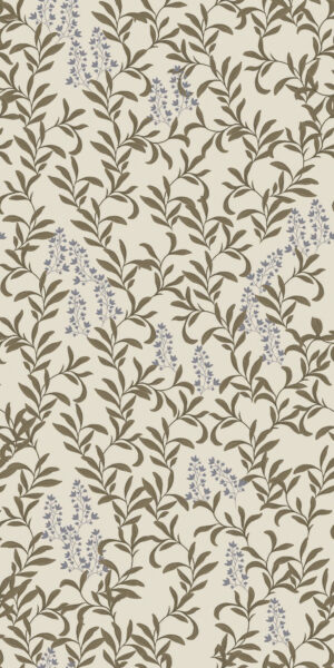 Tapeta listki beż, zieleń, błękit - w rolce