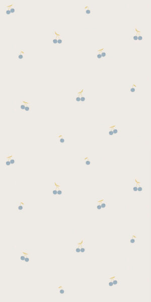 Tapeta w wisienki błękitne - w rolce