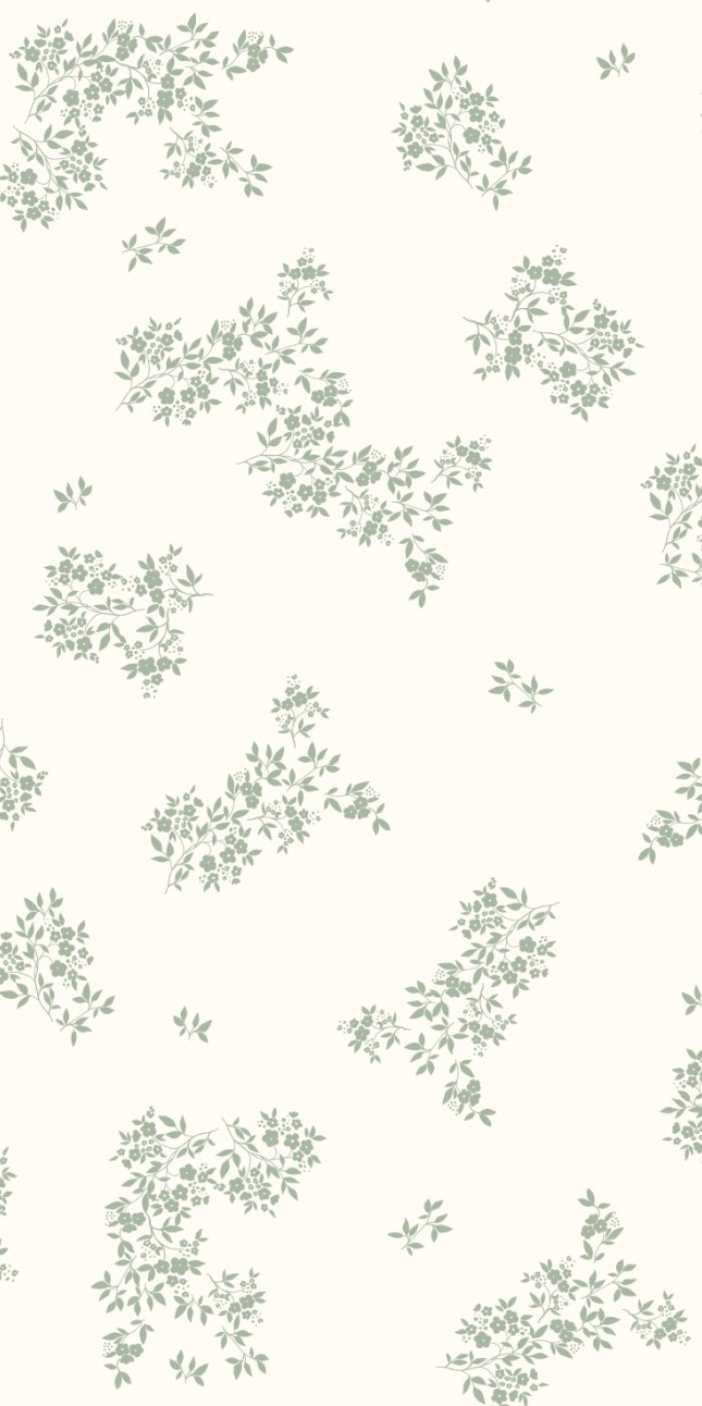 Tapeta kwiatuszki łąka zieleń na jasnym tle 1 50x100 25