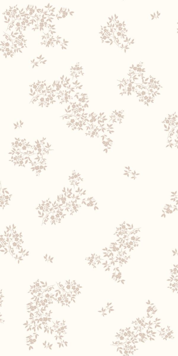 Tapeta kwiatuszki łąka beżowy na jasnym tle