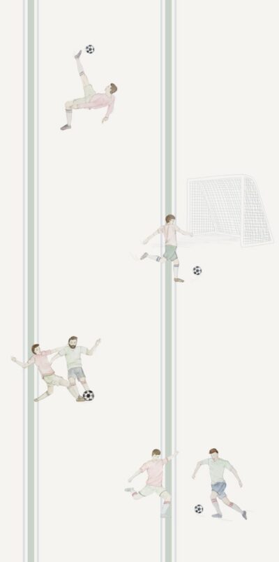 Football wallpaper watercolor stripes green in a roll