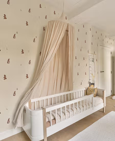Girls' wallpaper for a girl's room in a minimalist style