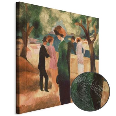 Obraz na płótnie August Macke – Kobieta w zielonym żakiecie 10 HA 101291 1000x1000 v69837ed1e25188.97663091