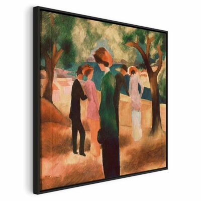 Obraz na płótnie August Macke – Kobieta w zielonym żakiecie 11 LBF 101291 1000x1000 v6984d80ba8e185.57819549