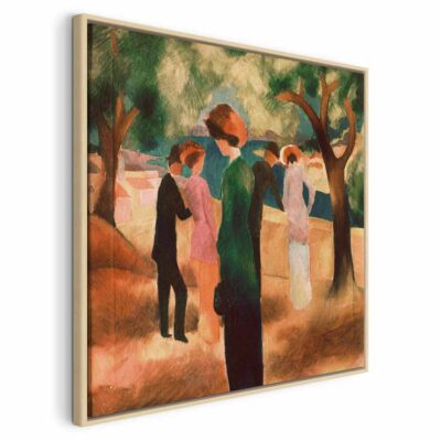 Obraz na płótnie August Macke – Kobieta w zielonym żakiecie 12 LBF 101291 1000x1000 v6984d82675ae37.02198796