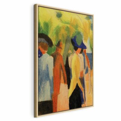 Obraz na płótnie August Macke – Spacerowicze pod drzewami 12 LBF 101313 1000x1000 v6984d71785fe35.82992401