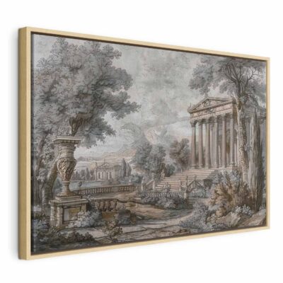 Obraz na płótnie Świątynia na wzgórzu - grecka architektura w stonowanej kolorystyce 8 LBF 101636 1500x1500 v6984ebd3dbc387.83001883