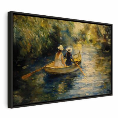 Obraz na płótnie dwie kobiety w łodzi na rzece 12 LBF 101652 1500x1500 v6984e511d84d90.03462003