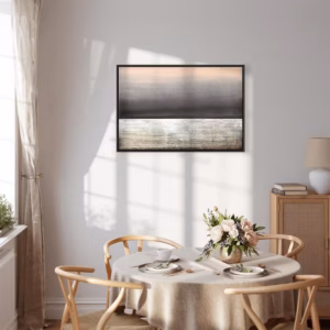 Framed dining room picture american box black
