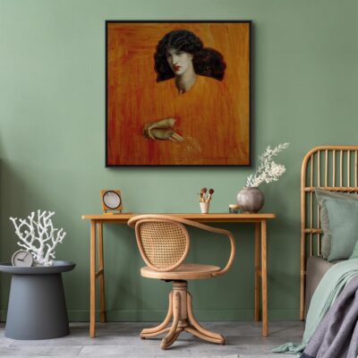 Obraz na płótnie Dante Gabriel Rossetti – Kobieta w oknie 12 l F 10790 b a dkab drde wiz3 cz