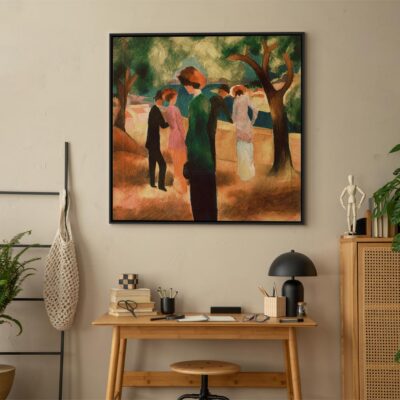 Obraz na płótnie August Macke – Kobieta w zielonym żakiecie 14 l F 10864 b a dkab drde wiz3 cz